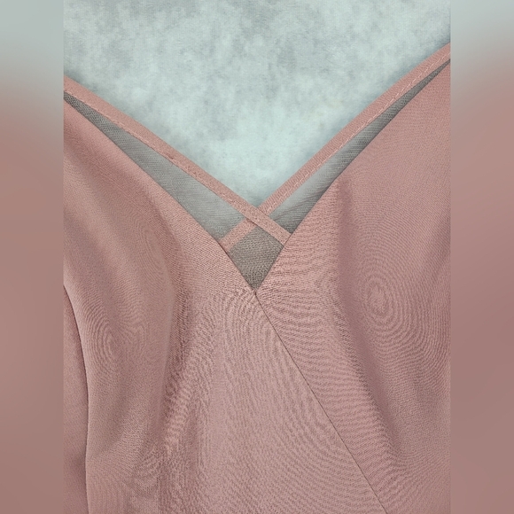 Azazie NaeemRosette A-Line V-Neck Ruffle Chiffon Dress Size 12‎ - Picture 5 of 15